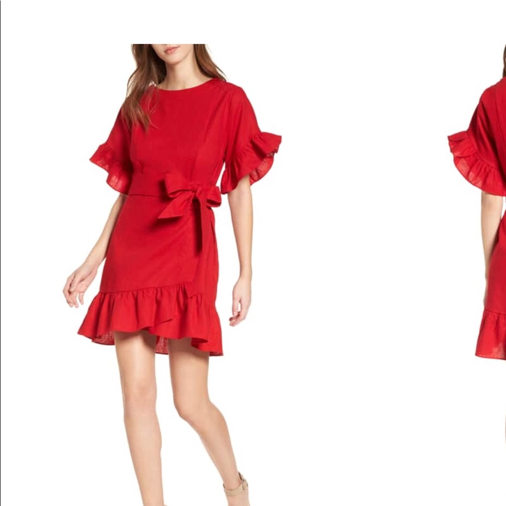 NORDSTROM Socialite Ruffle Faux Wrap Dress